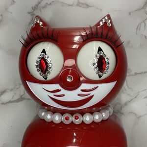 Jeweled Space Cherry Red Lady Kit-Cat Klock clock SUPER RARE